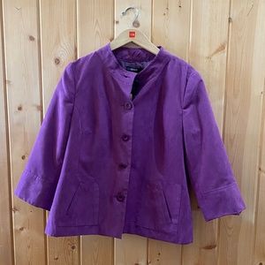 Purple Button Up Coat